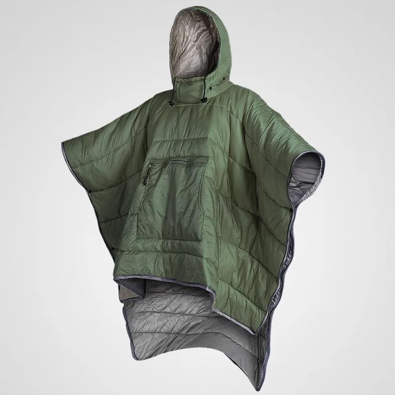 Saco de dormir para homens e mulheres, Ponchos quentes, Capas de cor sólida Camping ao ar livre, Manto de motocicleta, Moda inverno - Image 1