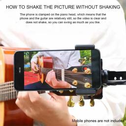 Suporte de telefone para instrumento musical, montagem com clipe, rotação de 360 graus para cabeça de guitarra - Image 6