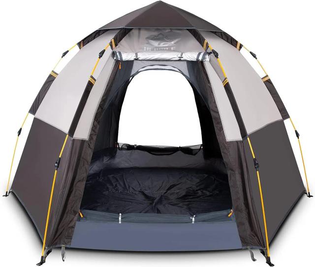 Barraca de Acampamento Instantânea Andoolf para 2 a 4 Pessoas, Impermeável e de Montagem Rápida, Ideal para Famílias com Dupla Camada e Flysheet