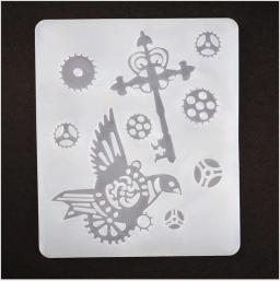 Molde de resina epóxi para jóias, faça você mesmo, engrenagem para pena de pássaro, forma de bússola, decorativo de artesanato - Image 5