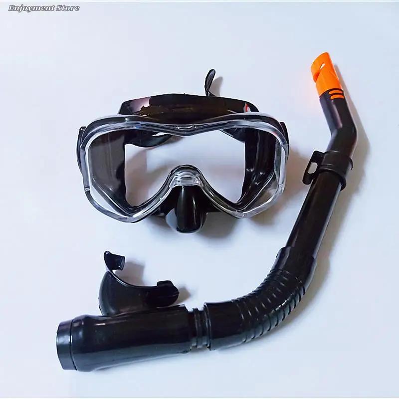 Conjunto de snorkel de mergulho profissional, máscara facial completa, equipamento de mergulho, roupa do mar profundo, vidro temperado completo, óculos secos para adultos, novos - Image 1