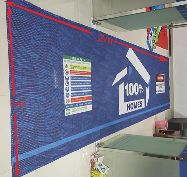 Bandeirão Externo Personalizado com Logotipo, Resistente ao Vento e à Chuva, Impressão de Fundo, Disponível em Qualquer Tamanho