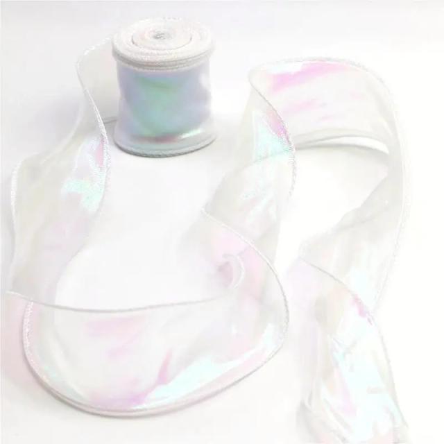 Fita Organza Cauda de Peixe Colorida 60mm 10 Jardas