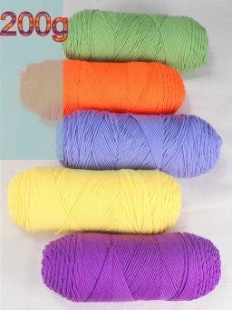 Fio de Algodão Leite para Tricô e Crochet, Super Macio, Linha Crochet, Cobertores, Suéter, Chapéu, Sapato, Crochê, Fio Amigurumi, 200g, 1Pc - Image 6