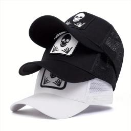 Unisex boné de beisebol com design do crânio e do dedo, ajustável, casual, para o exterior, primavera e verão, 666 - Image 1