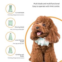 UBBT-Electric Hair Clipper para Animais de Estimação, 4 Lâminas, Aparador de Prego, Recarregável Profissional, Corte de Cabelo para Cães e Gatos, 4 em 1 - Image 3