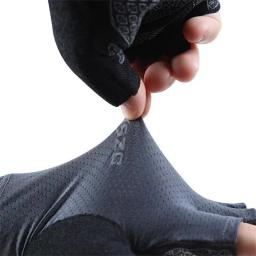 Ciclismo luvas sem dedos ginásio profissional de fitness respirável anti-derrapante mulheres homens metade dedo verão pesca feminino bicicleta - Image 4