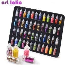Conjunto de 48 Frascos de Glitter para Unhas com Pedras de Strass, Pérolas e Flocos de Pérola para Manicure de Unhas DIY - Image 1
