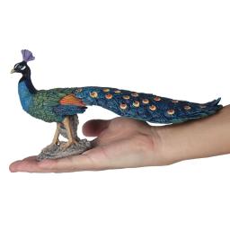 Figuras de animais selvagens para crianças, realista, animal, sólido, pavão, abs, figuras de ação, coleção, brinquedos educativos, presente para crianças, 25cm - Image 4