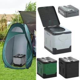 Viagem portátil de emergência do carro wc com capa dobrável ao ar livre acampamento wc para acampamento caminhadas barco viagens estrada praia - Image 2