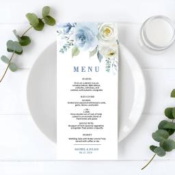 Cartões personalizados do menu do casamento com verdura e floral, menu de tabela personalizado, 5 PCes, 20 PCes, 100 PCes - Image 3