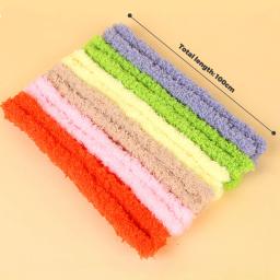 Criativo Chenille Stem Fluffy Wire Pipe Cleaner, Dog Twist Stick, Brinquedos Educativos para Crianças, Handmade DIY Craft Supplies, 100cm - Image 6