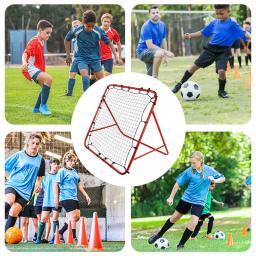 Objetivo de futebol rebote dobrável para crianças, treinador de futebol, Bounce Board, economia de espaço, fácil configuração, quintal adolescente - Image 4