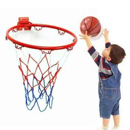 Basquete e Rede de Parede Interior, Metal Pendurado com Gol, 4 Aro, Mini Acessórios para Exercícios Domésicos, 32cm - Image 3