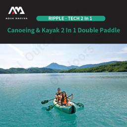 AQUA MARINA RIPPLE-CanTECH 2 em 1 remo para canoagem, remo portátil, remos de remo de lâmina dupla, 230cm, 4 seções - Image 5
