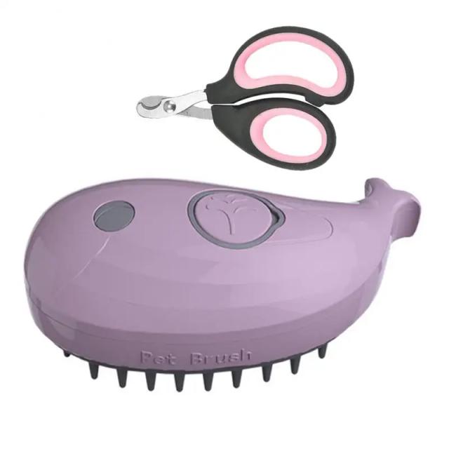 Spray de Massagem Pente Para Pets: Gato e Cachorro, Eficaz e Prático com Um Botão para Depilação e Cuidado Animal