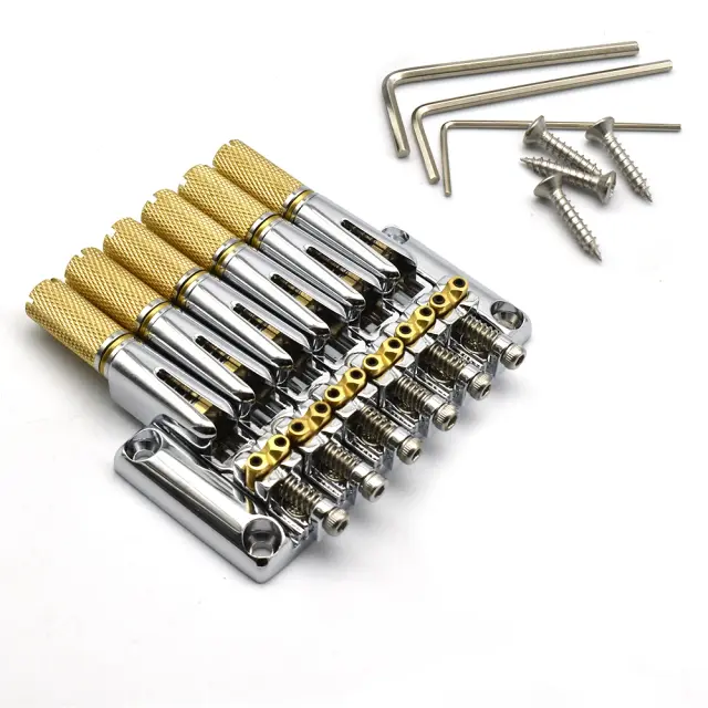 Metal Saddle Bridge para Substituição de Headless Guitar - Acessórios para Guitarras de 6 Cordas