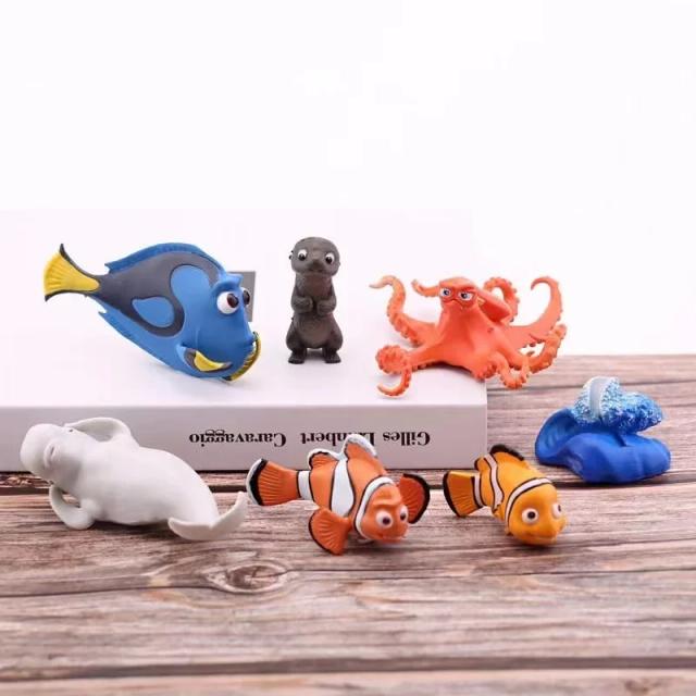 Disney Nemo Dory Palhaço Peixe PVC Figura de Ação Coleção 6 Peças