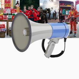 50w handheld microfone bullhorn bluetooth gravação de grande calibre megafone com sirene ao ar livre poderoso altifalante usb - Image 6