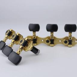 Afinador de guitarra acústica clássica Tuning Keys, Pegs de aço, cabeças de máquina, preto, 1 conjunto - Image 5