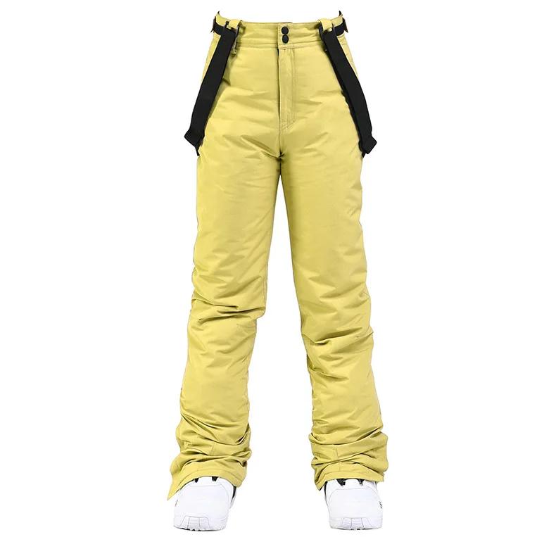 Alta qualidade das mulheres dos homens inverno grosso quente calças de esqui à prova de vento à prova dwindproof água suspender calças neve snowboard plus size - Image 1