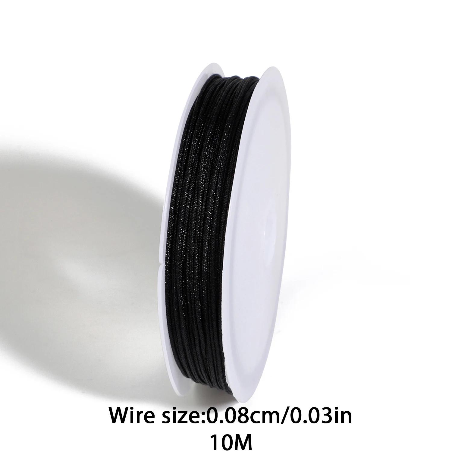 Colorido Nylon Macramé Corda Fio, trançado String, DIY Beading Jóias, Corda Cabo, Descobertas Pulseira, 3 Rolo, 10m por Rolo, 0.8mm - Image 1