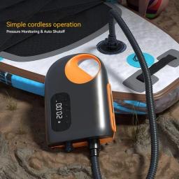 Bomba de ar elétrica inflável dc sup bomba 20 psi inflável elétrico inflatable inflator de ar para surf paddle board barco caiaque - Image 4