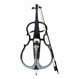 Violoncelo elétrico profissional 4/4, instrumentos musicais com arco, preto e branco, navio livre - Image 4
