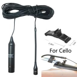 Viola Clip-On Instrumento Musical Microfone Violoncelo Gooseneck Microfone Condensador Cardióide XLR Phantom Entrada de Alimentação com Fio 10M - Image 1