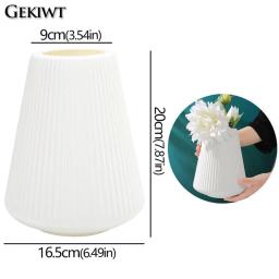 Grandes vasos de flores minimalistas, vaso criativo nórdico, recipiente plástico, arranjo de flores, decoração de casa, decoração - Image 2