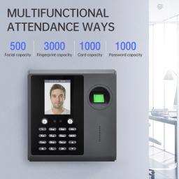 Fingerprint and Password Time Recorder Machine, Biométrico Time Clock, Apoio ao Empregado, Cartão de Identificação, Reconhecimento Facial, Reconhecimento Rápido - Image 3