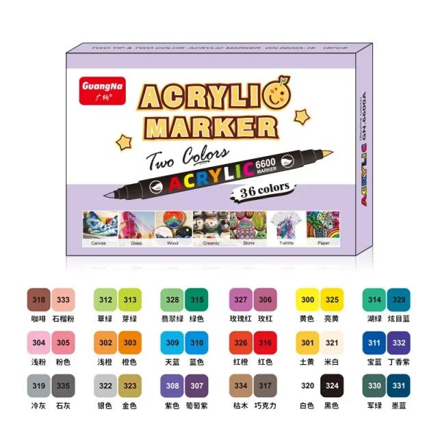 Conjunto de Canetas Marcadoras Acrílicas com Cabeça Dupla em 168 Cores para Caligrafia, Graffiti e Arte - Suprimentos para Papelaria Escolar.