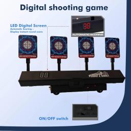 Digital Alvo Tiro Eletrônico para Nerf Gun, Gel Beam, Acessórios Pulverizador, Net Frame, Som e Jogo de Luz, Crianças Toy, 3 Modelos - Image 3