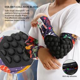 Kids Sports Knee Pad, Joelheira Evitar Colisão, Luva do cotovelo do braço, Engrenagem esportiva respirável, Luva protetora para basquete - Image 3