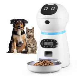 Alimentador automático inteligente do animal de estimação com registro de voz temporizador de tela lcd de aço inoxidável para alimentos para cães tigela gato dispensador de alimentos para animais estimação suprimentos - Image 1