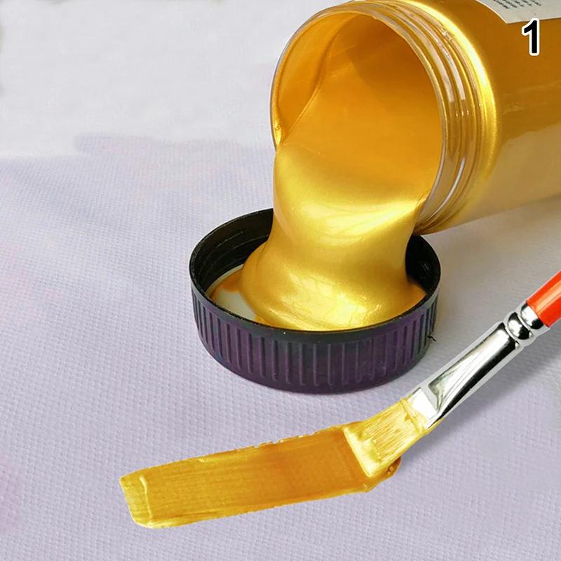 Pigmento metálico impermeável, tinta acrílica dourada, brinquedos de gesso, coloração de estátuas, roupas DIY, corante grafite, 100ml - Image 1