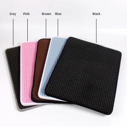 Dupla camada eva gato almofada de areia antiderrapante à prova dwaterproof água filtro de bacia de areia gatinho cão lavável colchão tapete pet limpo suprimentos - Image 3