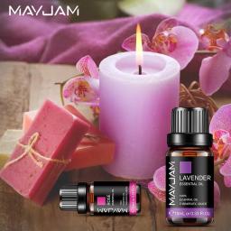 MAYJAM-Óleo Essencial para Umidificador, Difusor, Fabricação de Velas, Lavanda, Capim-Limão, Jasmim, Baunilha, Eucalipto, Rosa, Limão, 10ml - Image 4