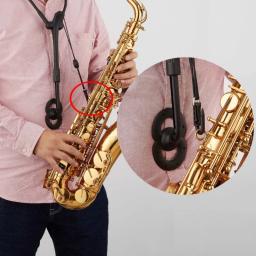 Sax Neck Strap Hook Alumínio Metal Sax Holder para Alto Tenor Soprano Sax, Preto - Image 2