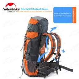 Mochila Naturehike 70 + 5L mochila de alpinismo ao ar livre para caminhadas mochila softback grande capacidade à prova d'água com capa de chuva - Image 2