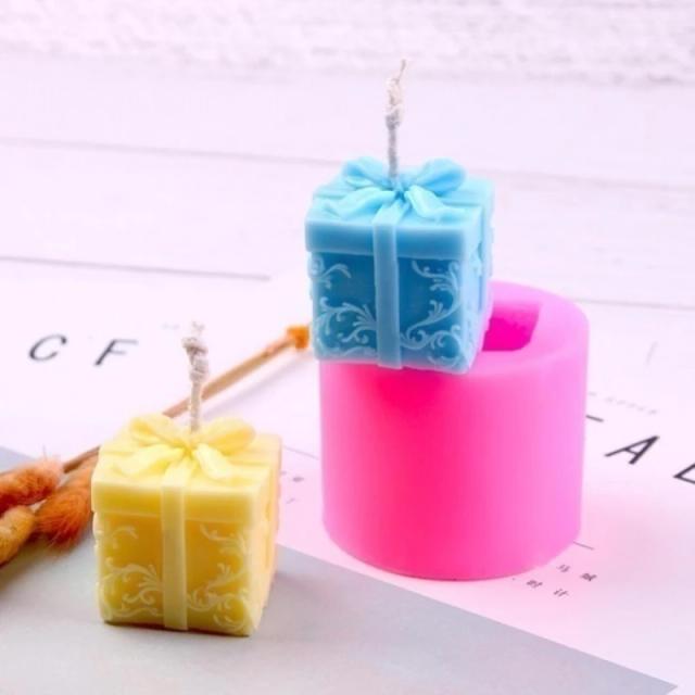 Kit Completo de Moldes de Silicone para Velas Aromáticas e Sabonetes em Forma de Caixa de Presente