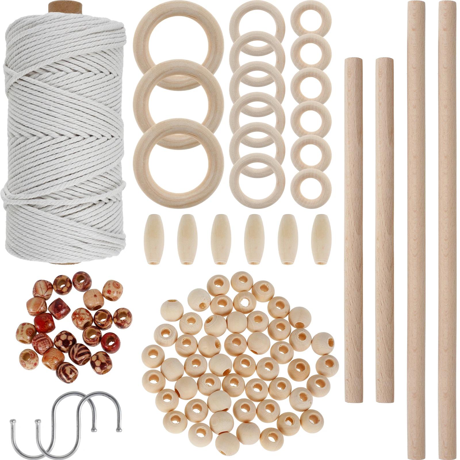 Macramé Kit para Iniciantes Corda De Algodão Natural Macramé Wall Hanging Kit Macramé Completo Fazendo Kit Suprimentos DIY Macramé - Image 1