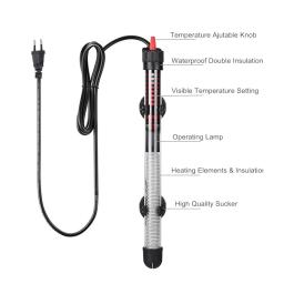 Aquecedor submersível de aquário, termostato sensível, instalação multi-ângulo, aquecedor de aquário, adequado para tartarugas, 50W, 60L - Image 5