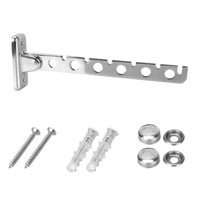 Cabides Dobráveis de Aço Inoxidável para Secagem de Roupas - Rack de Armazenamento Compacto com 6 Furos para Economia de Espaço na Lavanderia