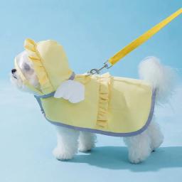 Poncho de chuva impermeável para animais de estimação, Capa de chuva pequena, Roupas para cães de verão, Cães pequenos fora do estilo do cabo - Image 3