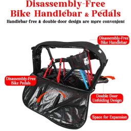 NOOYAH Bolsa de Viagem para Bicicleta, Bolsa de Transporte para Bicicleta de Estrada, para Voos Aéreos, Sem Necessidade de Viajar no Guidão, Caixa de Acessórios de Bicicleta - Image 4