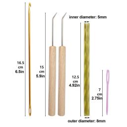 Conjunto de caneta agulha de tricô, gancho de crochê, lã prática, ferramentas para cachecol e chapéu para iniciantes - Image 6