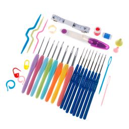 Alumínio Knitting Needles Kit, Metal Hook, Crochet Template, Loom Tool, Banda Artesanato DIY, TPR, 53pcs - Image 3