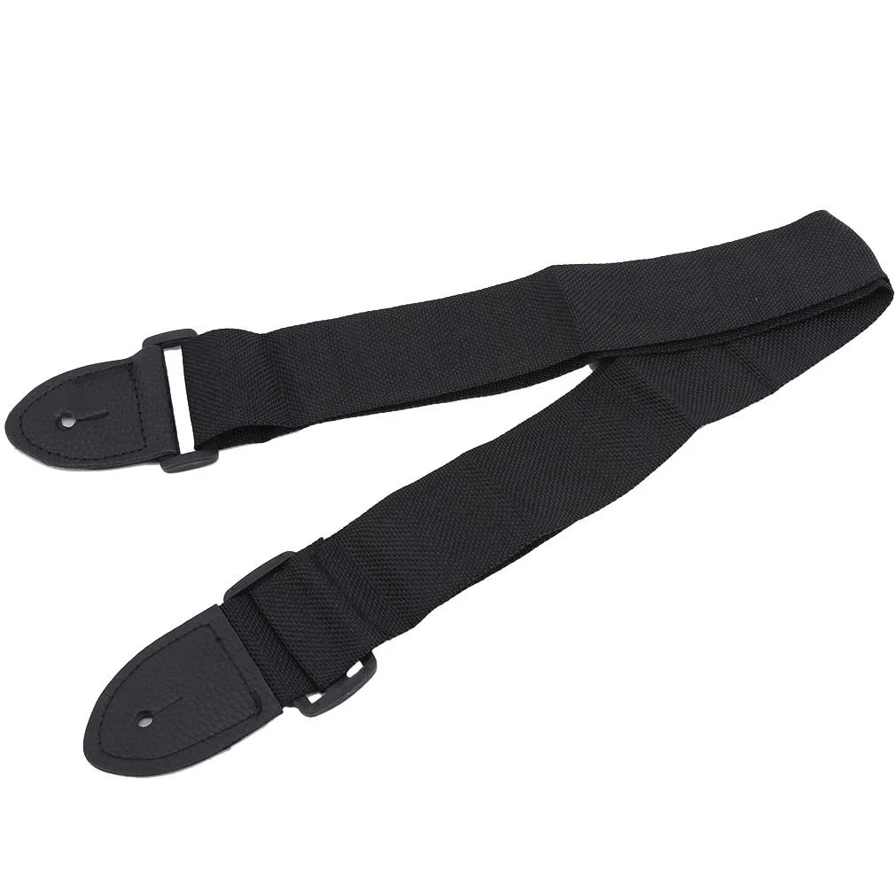 Correia de guitarra preta com bolso, Cinto de guitarra acústica popular, Correias de guitarra personalizadas - Image 1