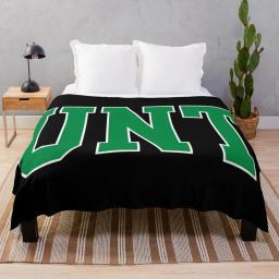 Unt-university of north texas college fonte lance cobertor decorativo cama cobertores sofás cobertores de pelúcia - Image 1